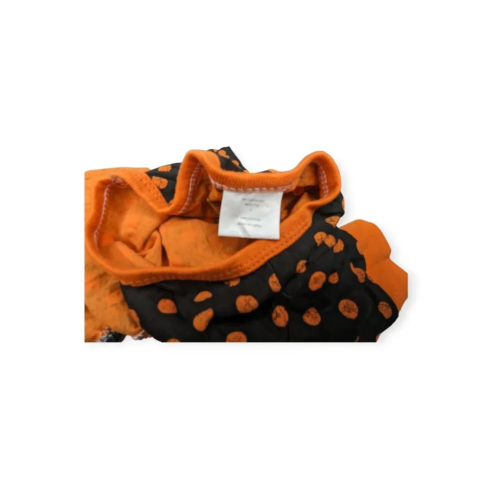 Dog Black & Orange Halloween Pajamas Size Large